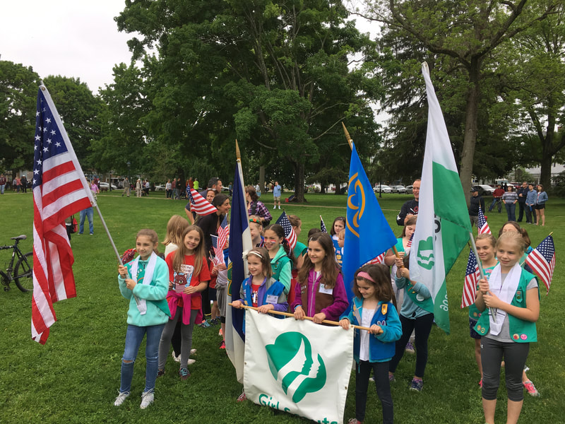 Memorial Day Parade Girl Scout Troop Guilford CT